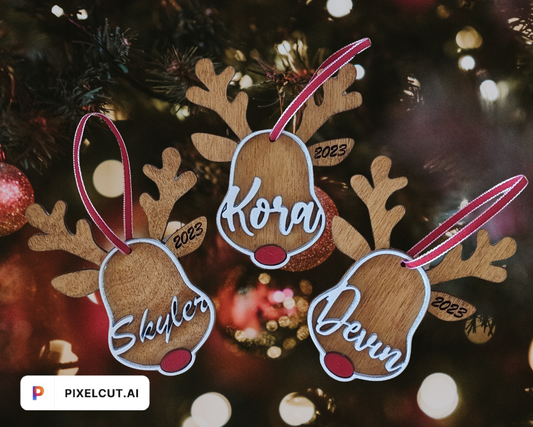 Personalized Rudolph ornament