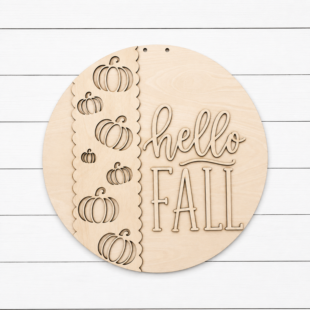 Hello Fall Round Door Sign DIY Kit
