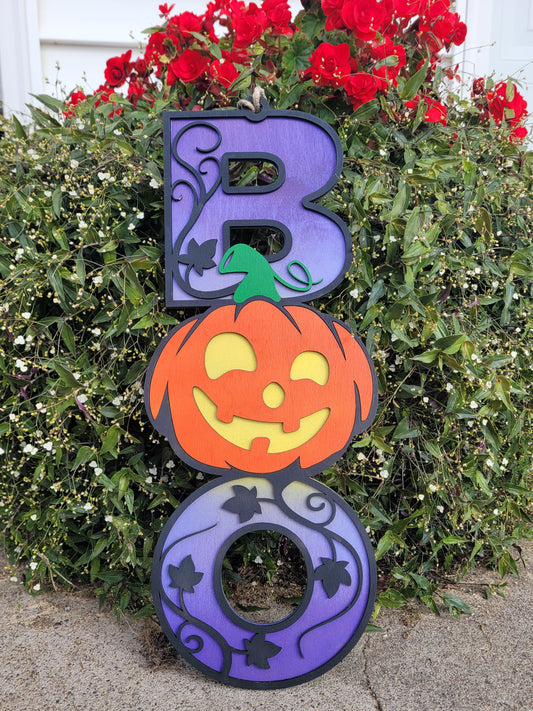 BOO Sign with Pumkin
