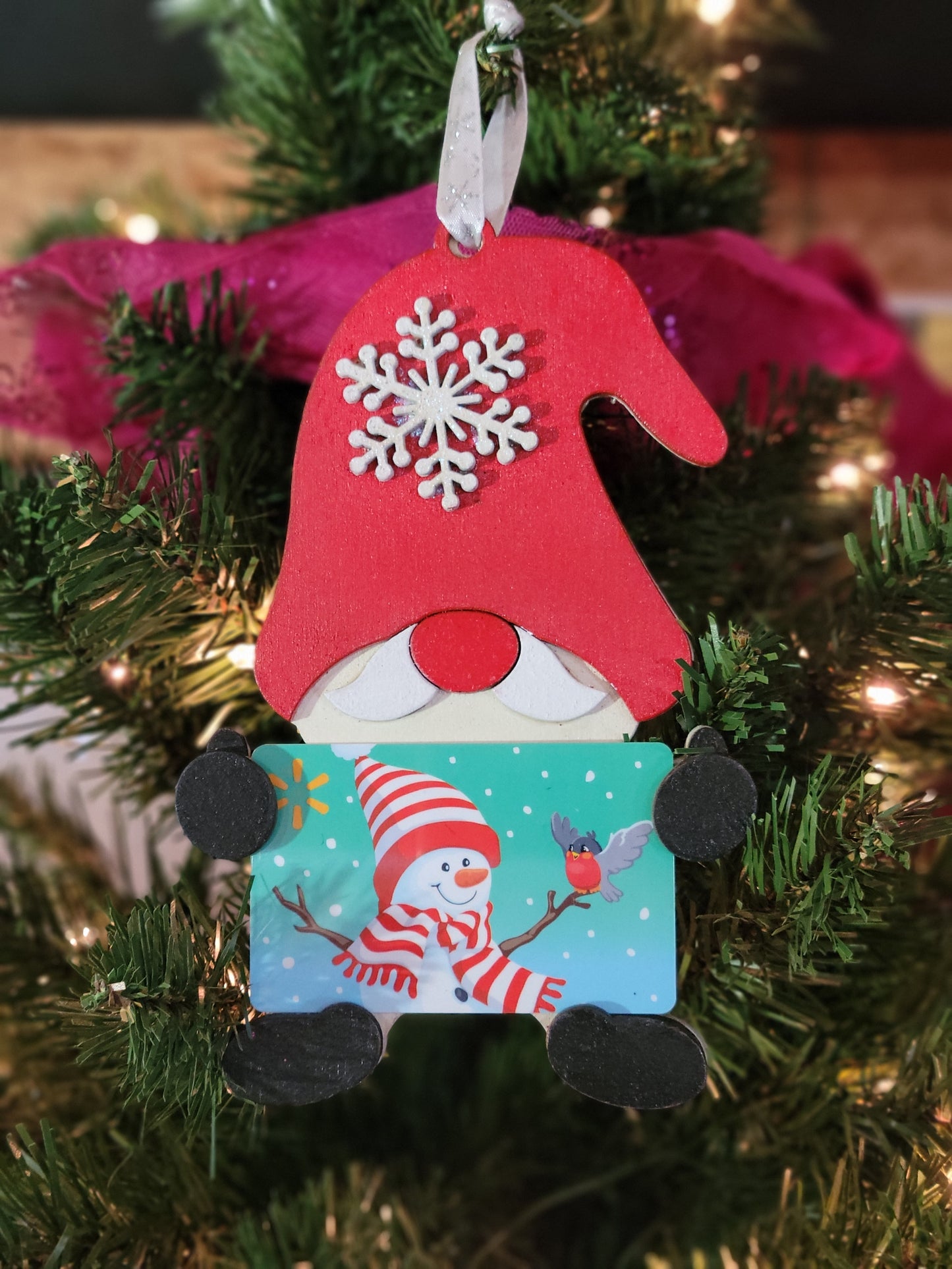 Gift card tree ornaments