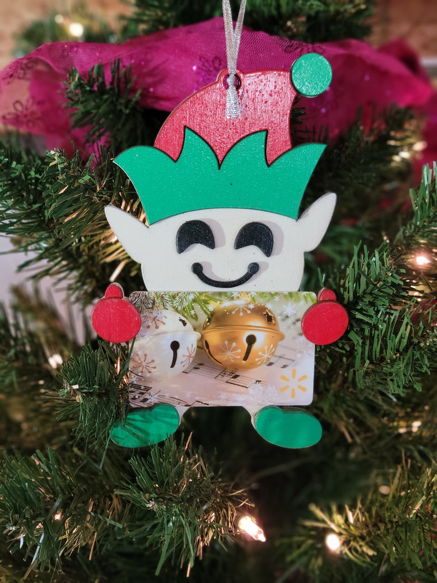 Gift card tree ornaments