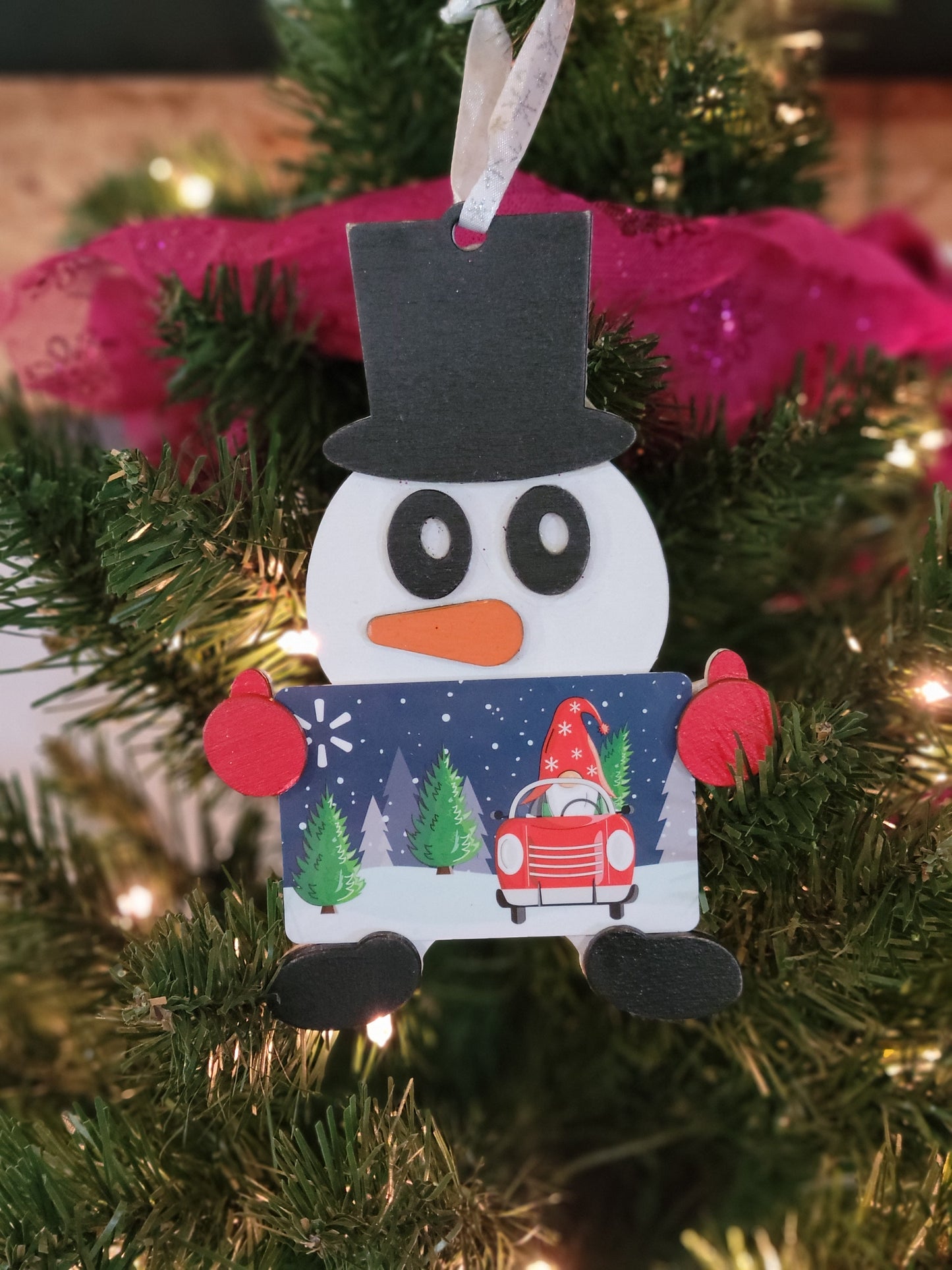 Gift card tree ornaments