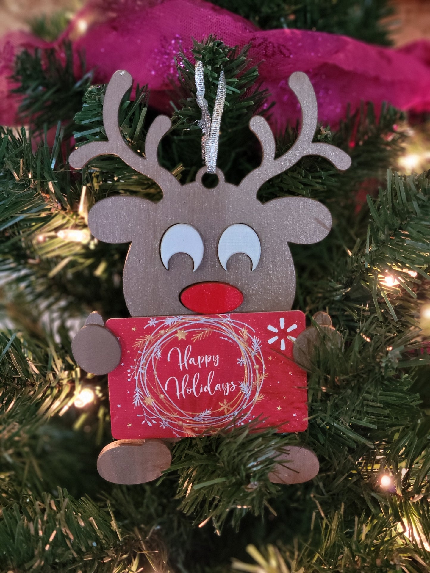 Gift card tree ornaments