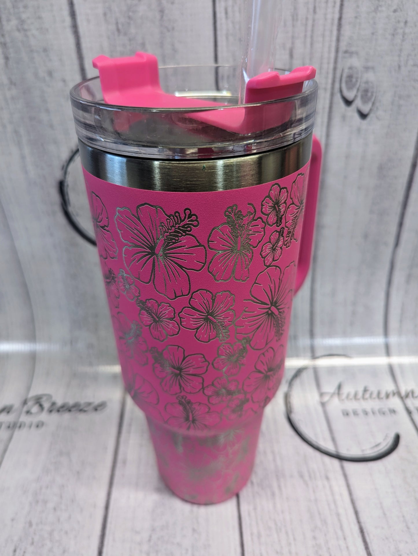 Hibiscus 40 oz tumbler