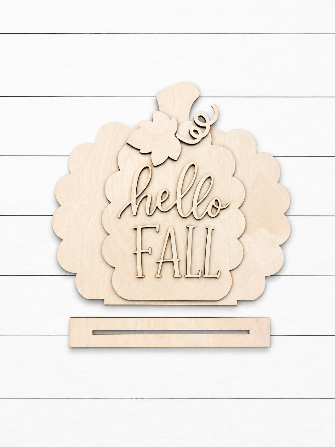 DIY Hello Fall Pumpkin Shelf Sitter