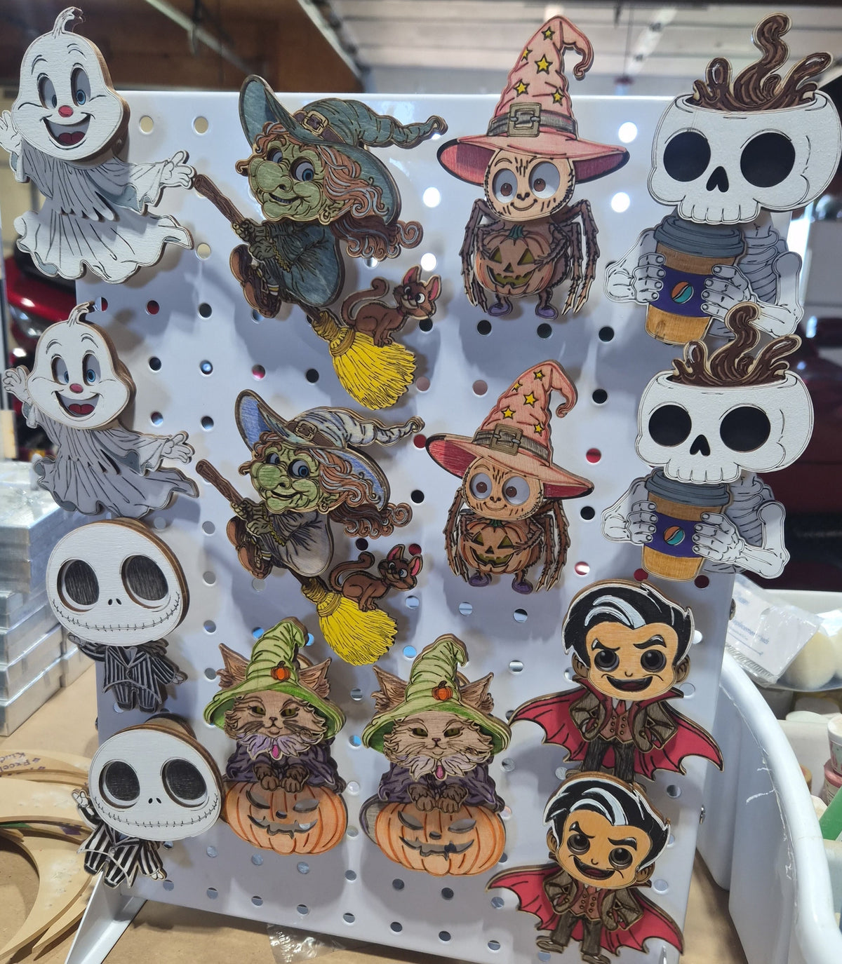 Halloween Swinging Magnets – Hand Painted Baltic Birch