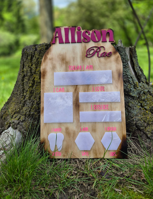 Baby Milestone board