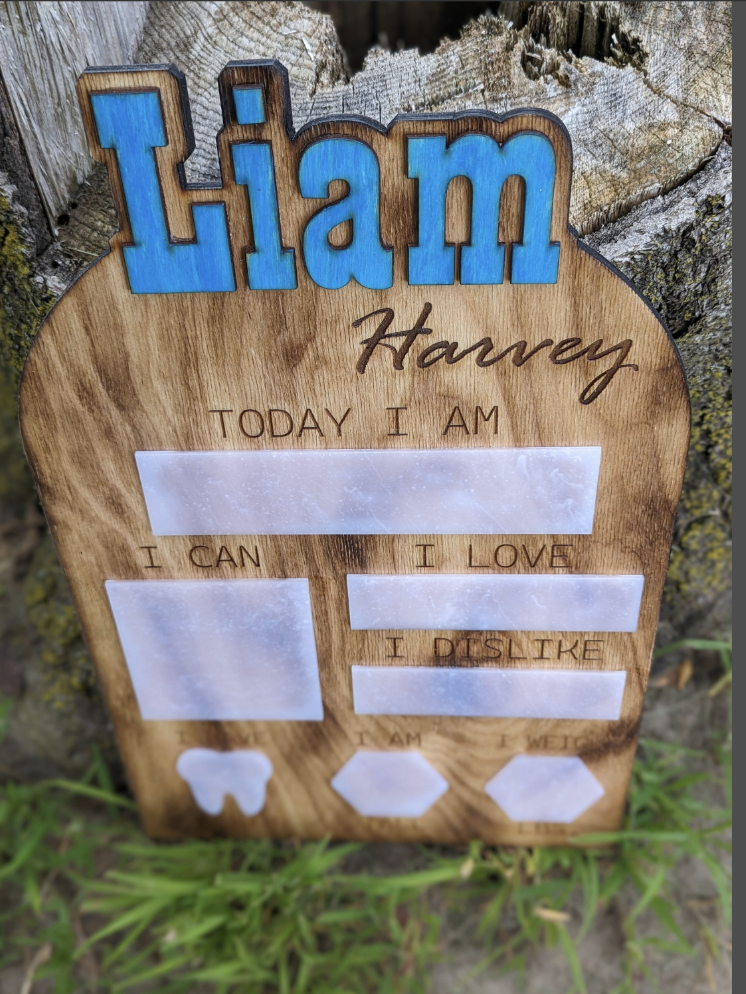 Baby Milestone board