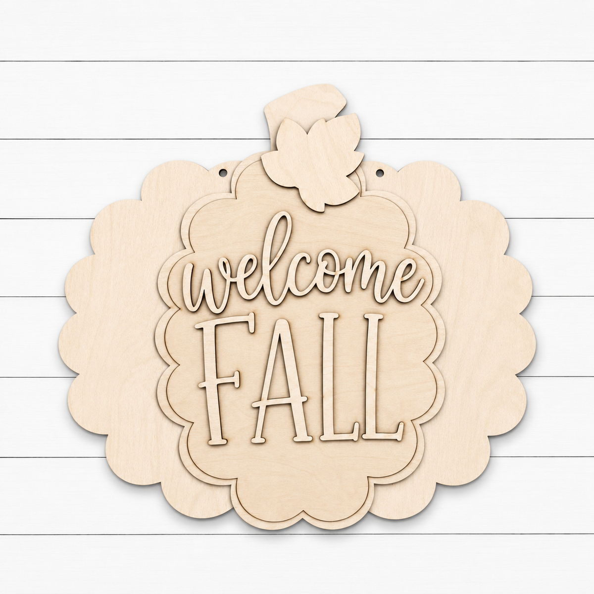 DIY Welcome Fall Scalloped Pumpkin