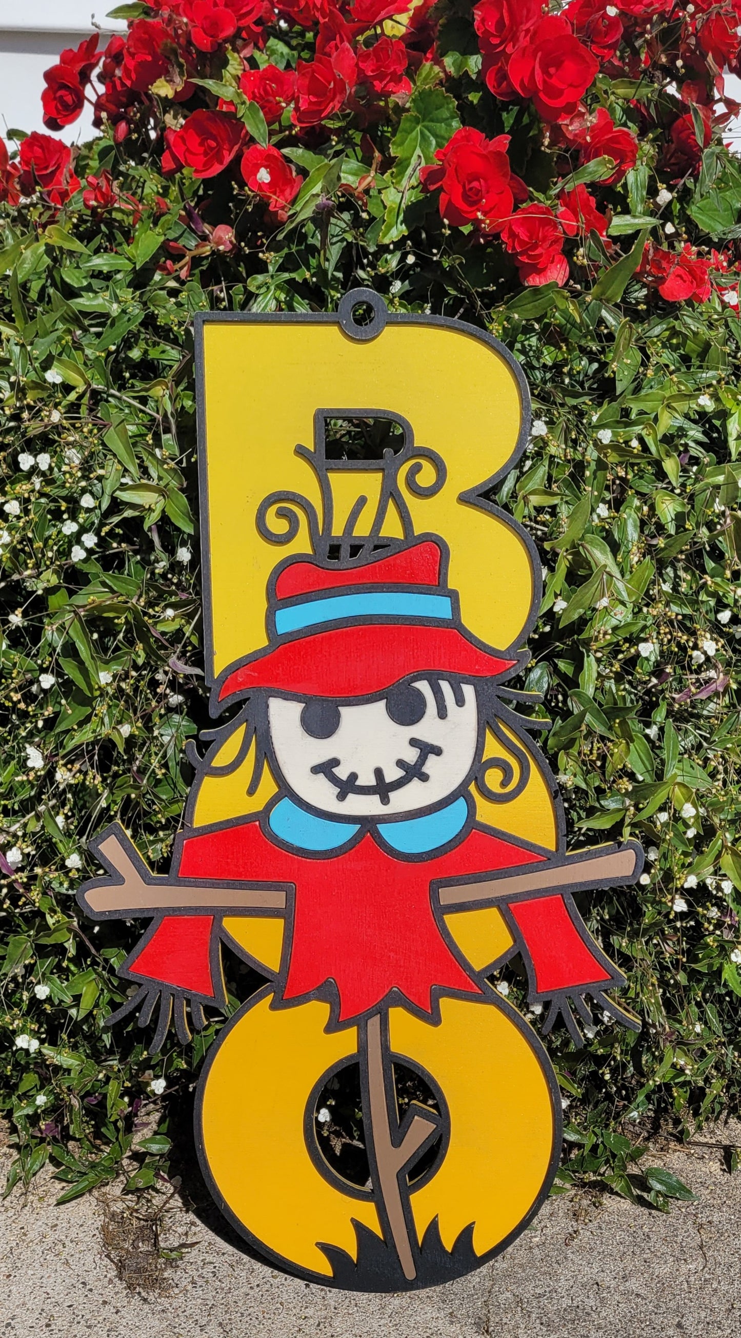 Boo Scarecrow door/wall decoration