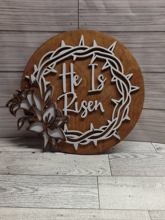 He Is Risen wall plaque